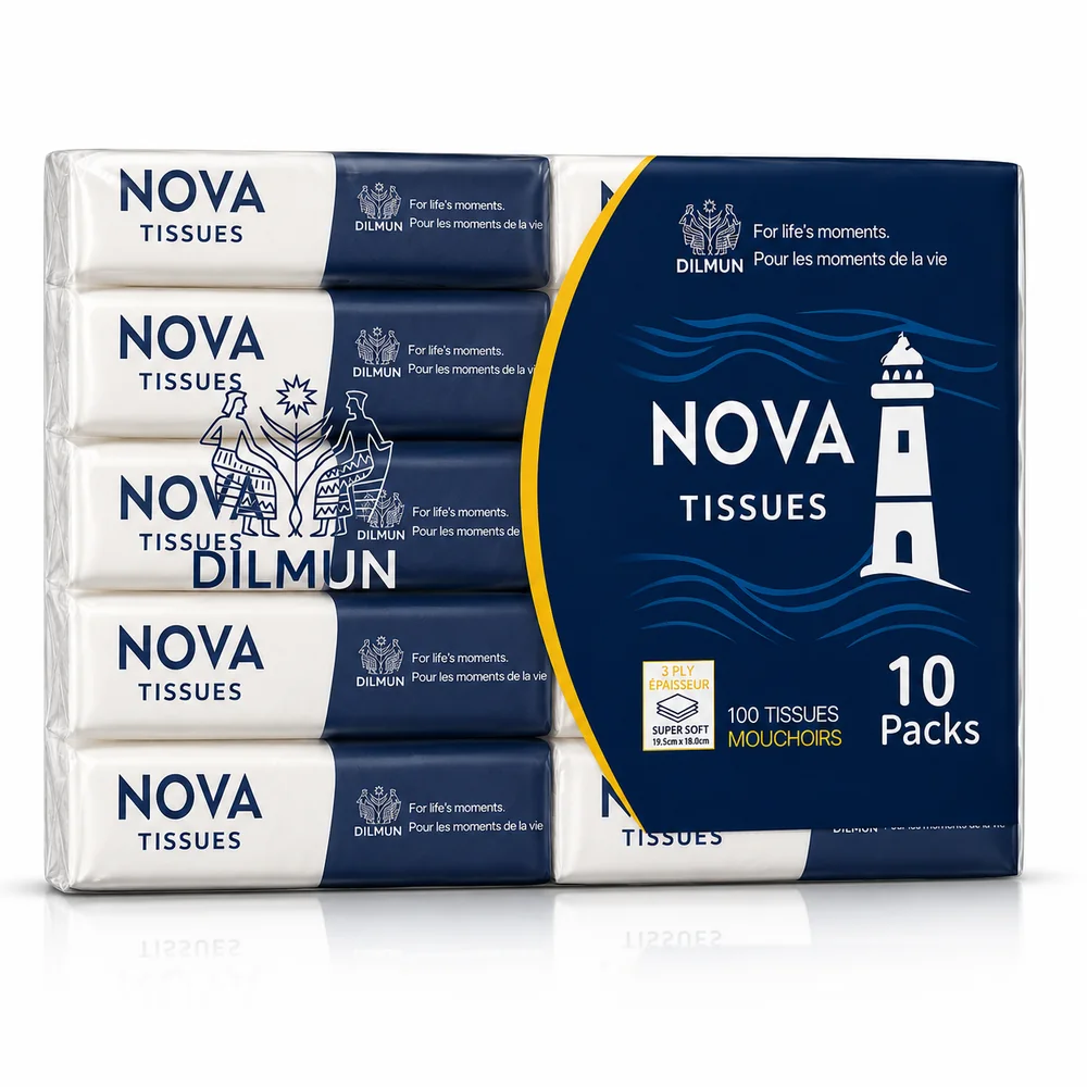 Nova Tissues 10-pack handbag, 100 tissues per pack